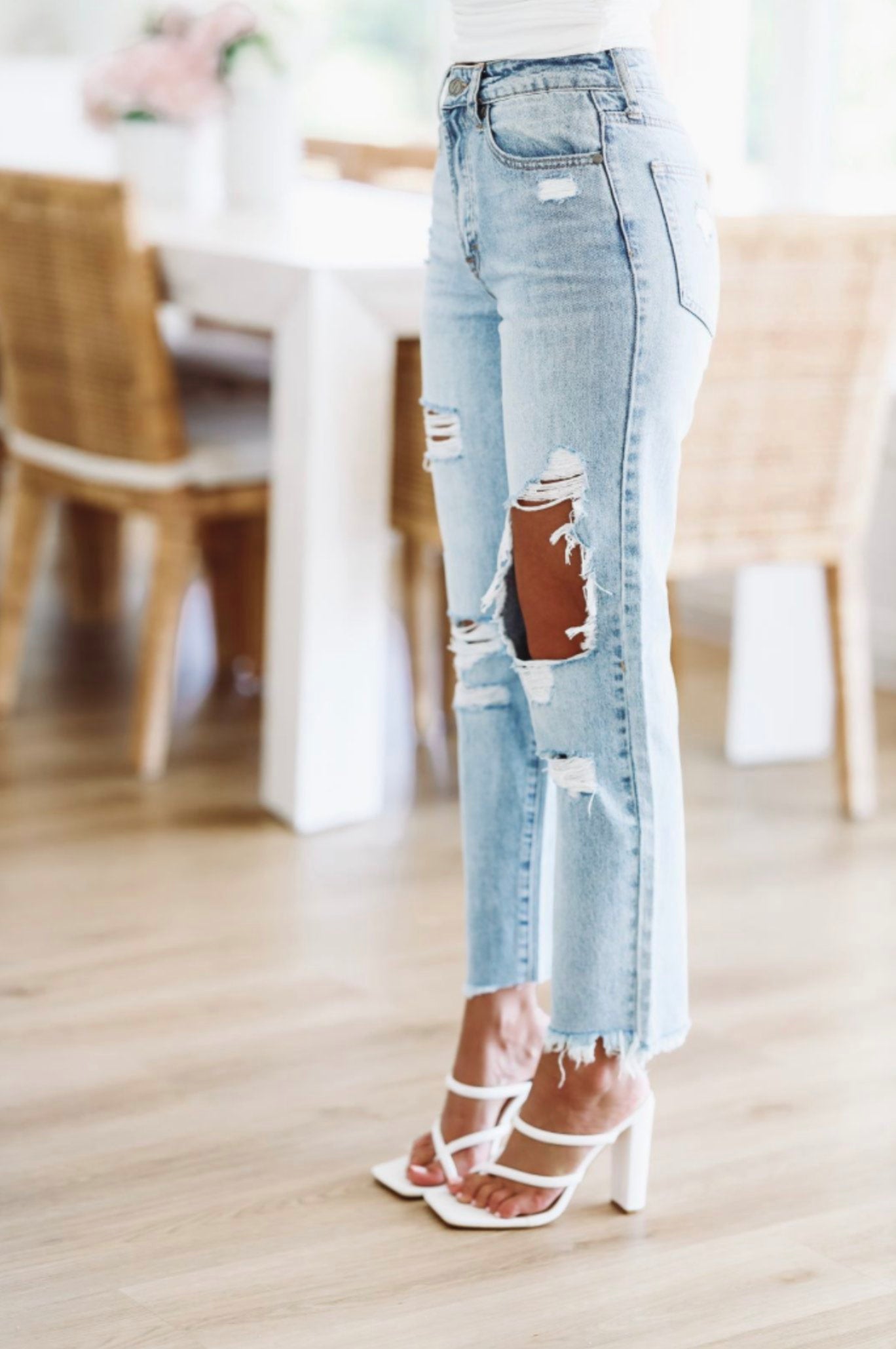 RUFFLE ME THIS DENIM LIGHT COLOR