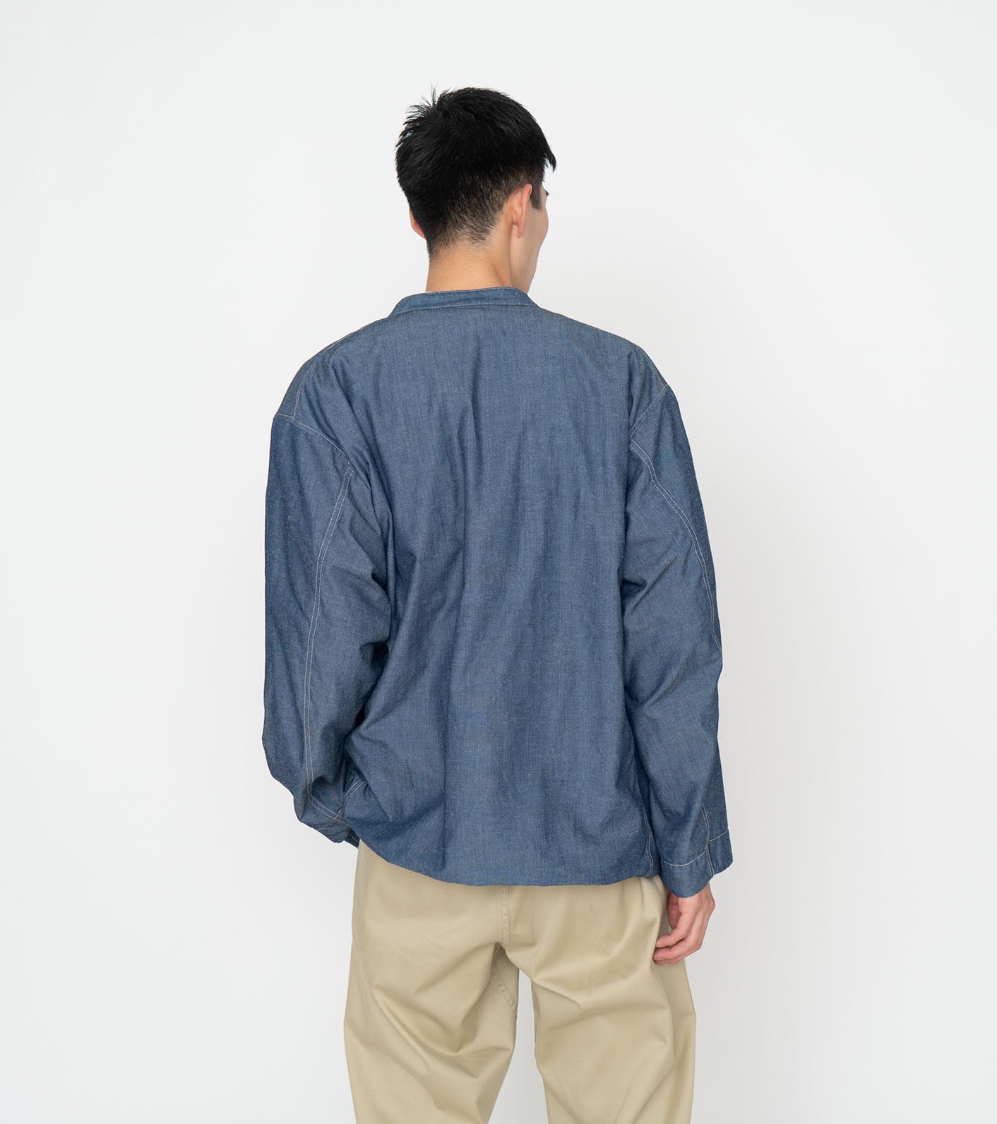 Chambray Band Collar Jacket – nanamica NEW YORK