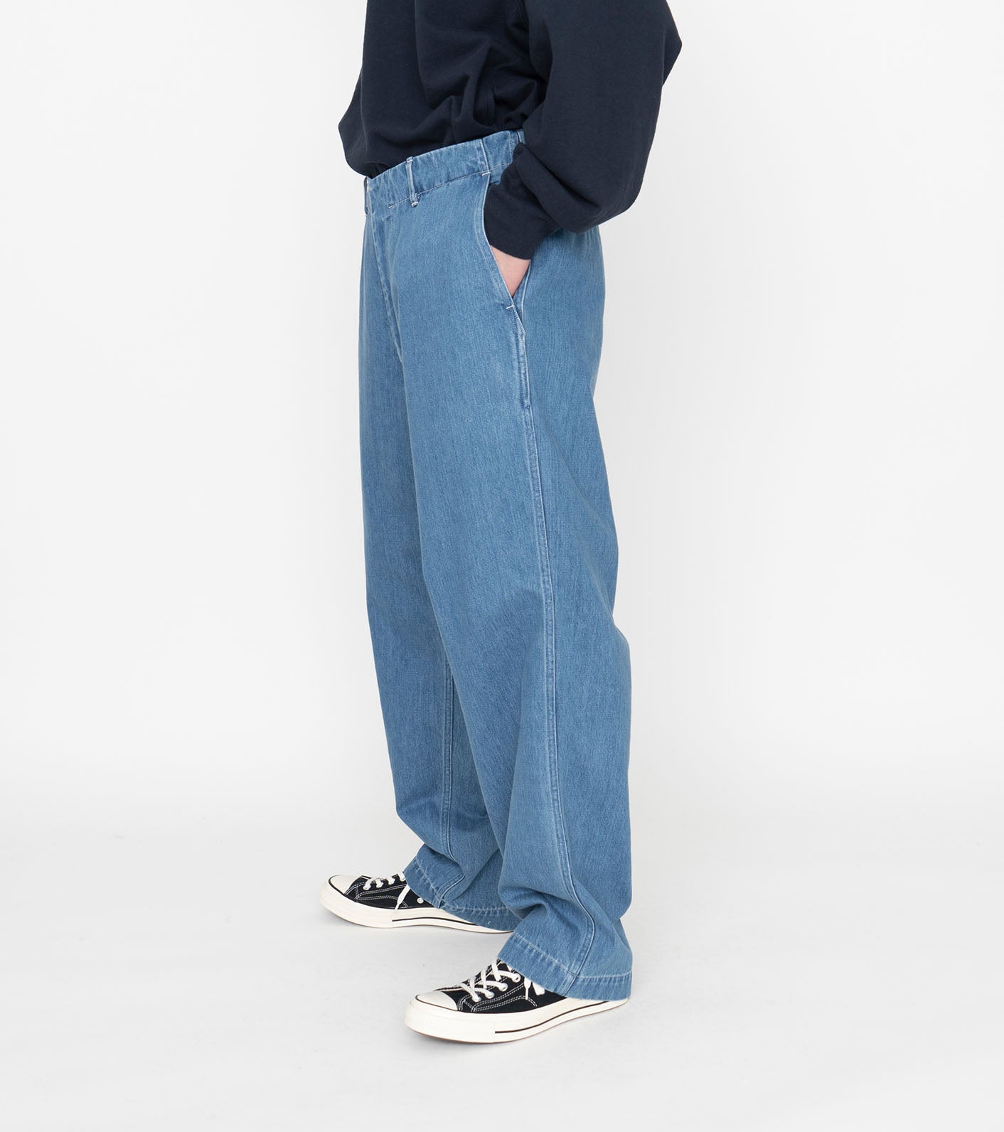 nanamica ナナミカ wide denim pants ワイドデニムパンツ-