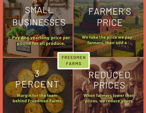freedmen farms offers small business the farmers price plus 3 percent