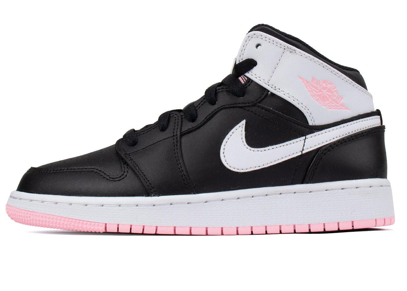 nike air jordan 1 pink black and white