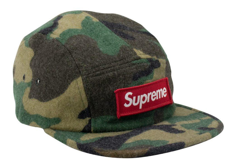 supreme camo wool camp cap