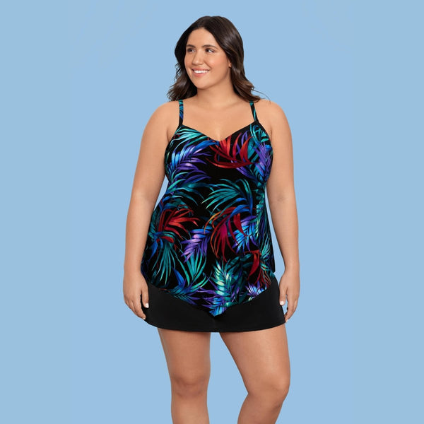 TRIMSHAPER RAINFOREST PRINT TANKINI TOP