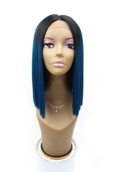 Aqua Blue Lace Front Wig Midnight Blue Hair On Dark Skin