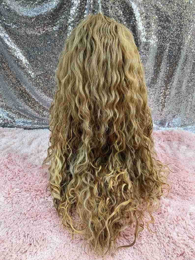 Curly Wigs For Black Women Dirty Blonde Wavy Wig Long Curly Wig