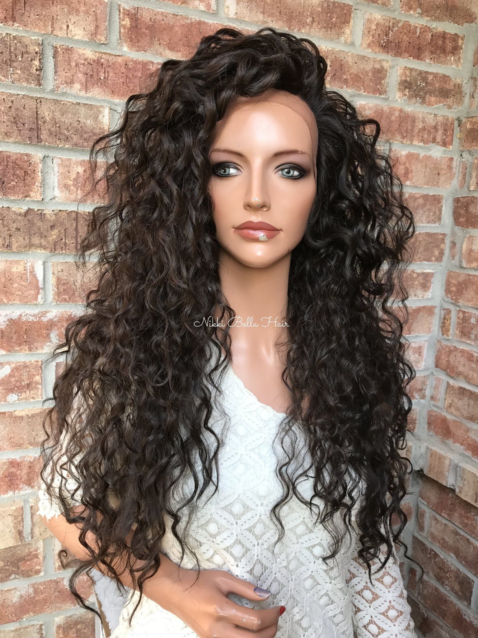 Lace Front Wigs Black Natural Color Angelina Jolie With Blonde