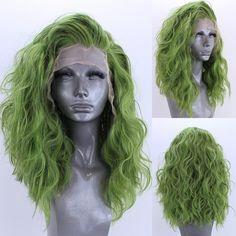 Lace Front Wig Green And Yellow Hair Short Green Wig Male Green Wig Medium Green Hair Dark Green And Purple Hair Blue And Green Short Hair Hayley