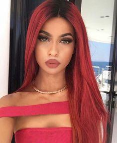 Red Vintage Wig Auburn Blonde Hair Red Human Hair Full Lace Wig