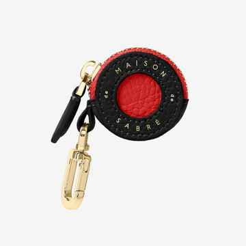 SANDMARC Leather Edition - AirTag Key Chain Black