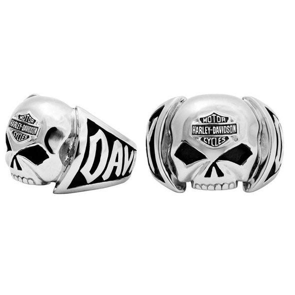Harley-Davidson Men's Skull Ring Stainless Steel HSR0004