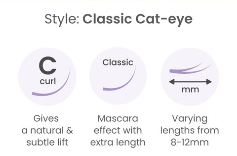 Cat-eye Classic Individual Cluster Lashes