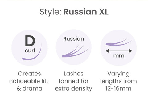 Russian XL Individual Cluster Lashes