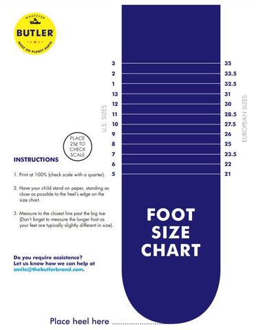 Billy Size Chart