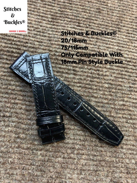 Aquamarine calfskin leather strap - 18 mm 545X