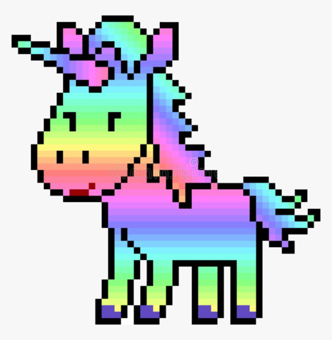 23+ Kawaii Facile Pixel Art Licorne Pics