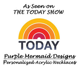 Purple Mermaid Designs Big Slim Monogram Necklace