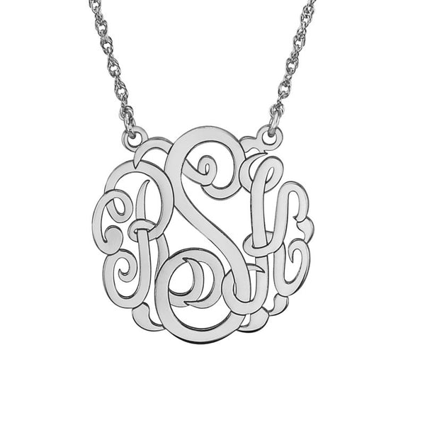 Classic Script Monogram Necklace – Initial Obsession