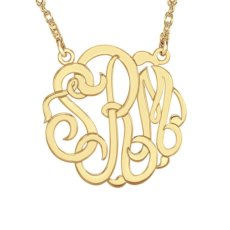 Classic Script Monogram Necklace – Initial Obsession