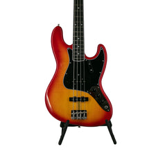 Fender Ltd Ed Rarities Flame Ash Top Jazz Bass Guitar, Plasma Red Burst, US19077332