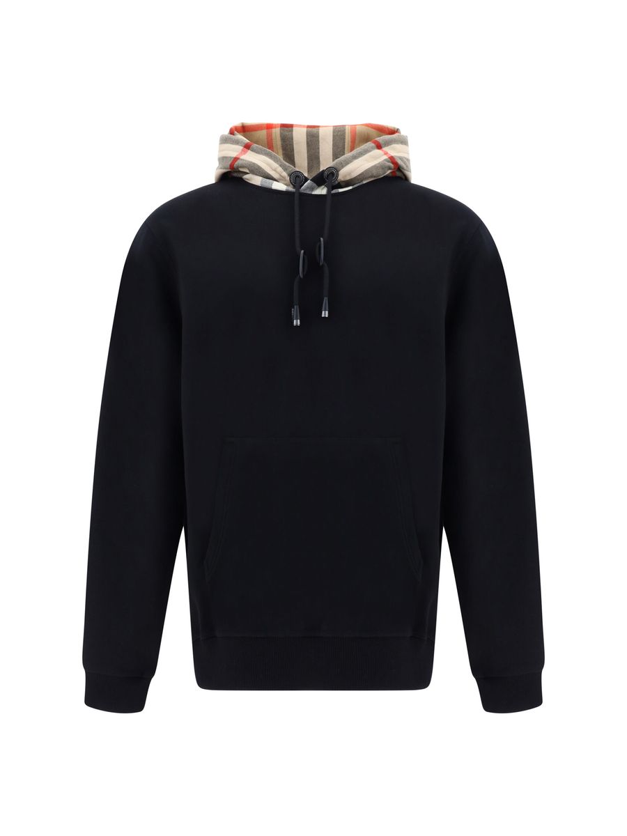 2: Burberry Sort Bomuld Samuel Hoodie Sweatshirts