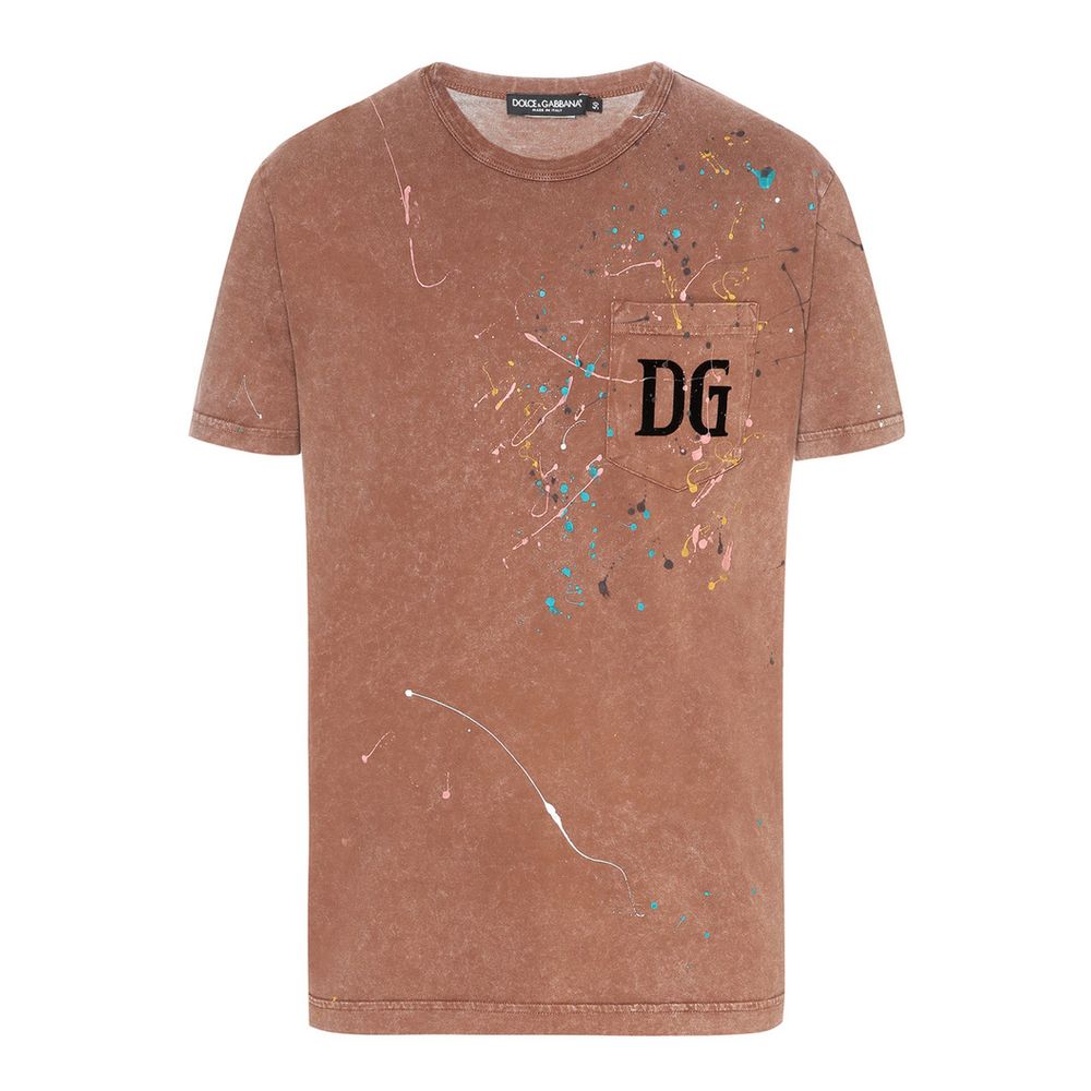 Billede af Dolce & Gabbana Brun Bomuld T-Shirt