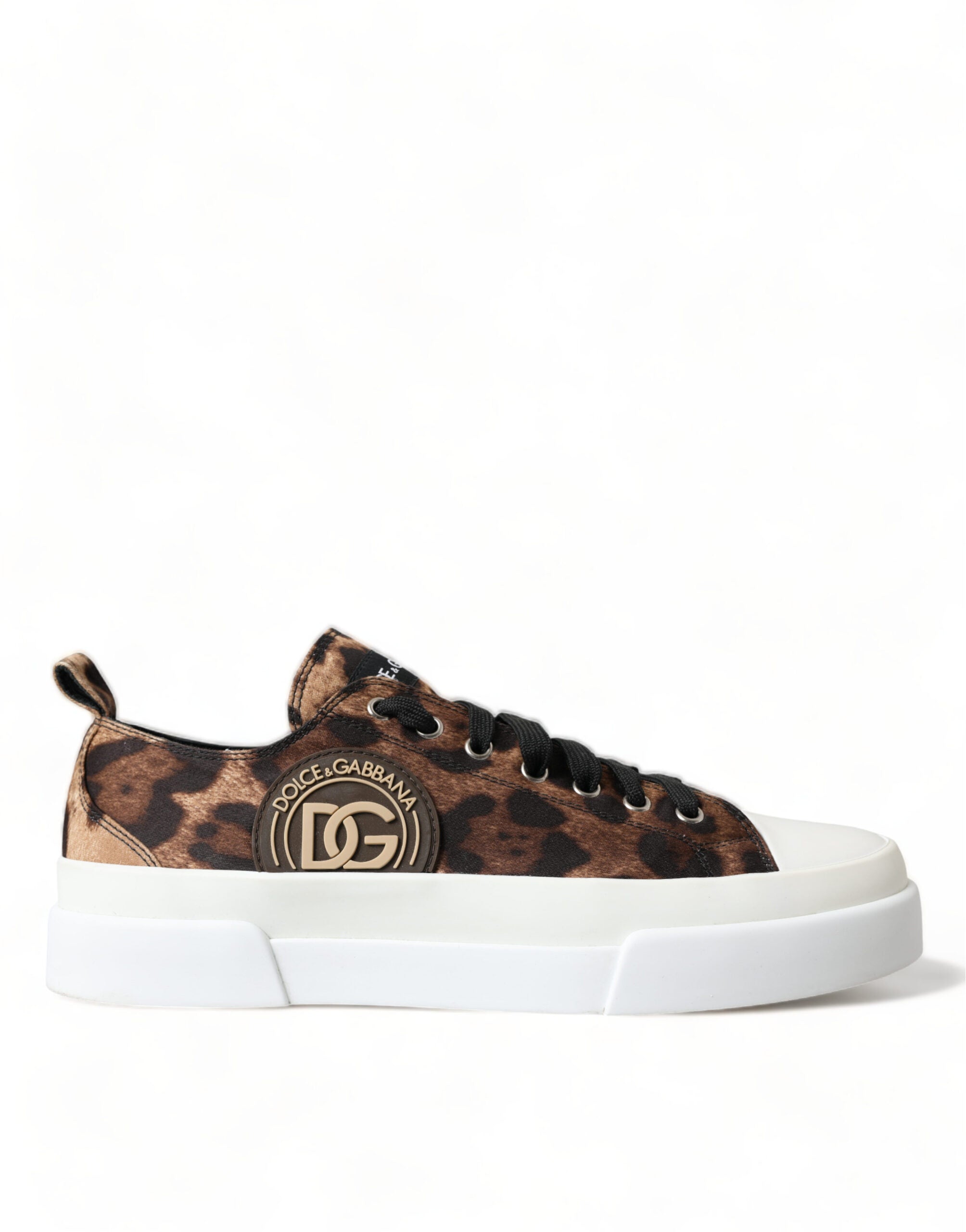 Dolce & Gabbana Brun Leopard Canvas Sneakers