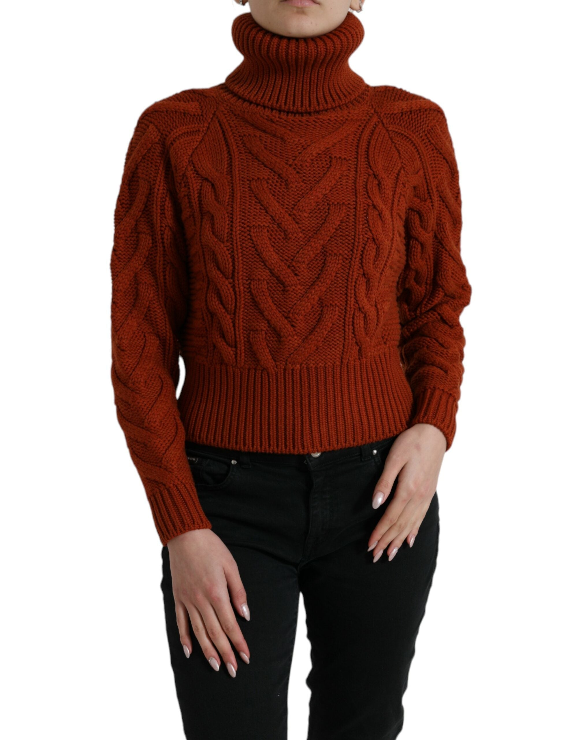 Dolce & Gabbana Brun Uld Pullover Sweater