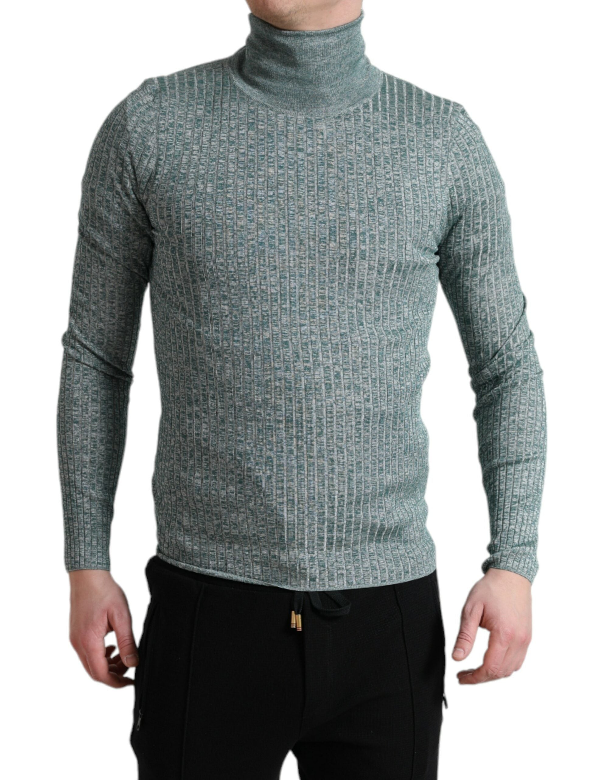 Dolce & Gabbana Grøn Polyester Pullover Sweater