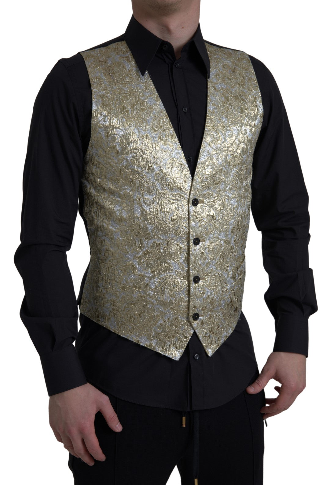 Dolce & Gabbana Guld Jacquard Vest