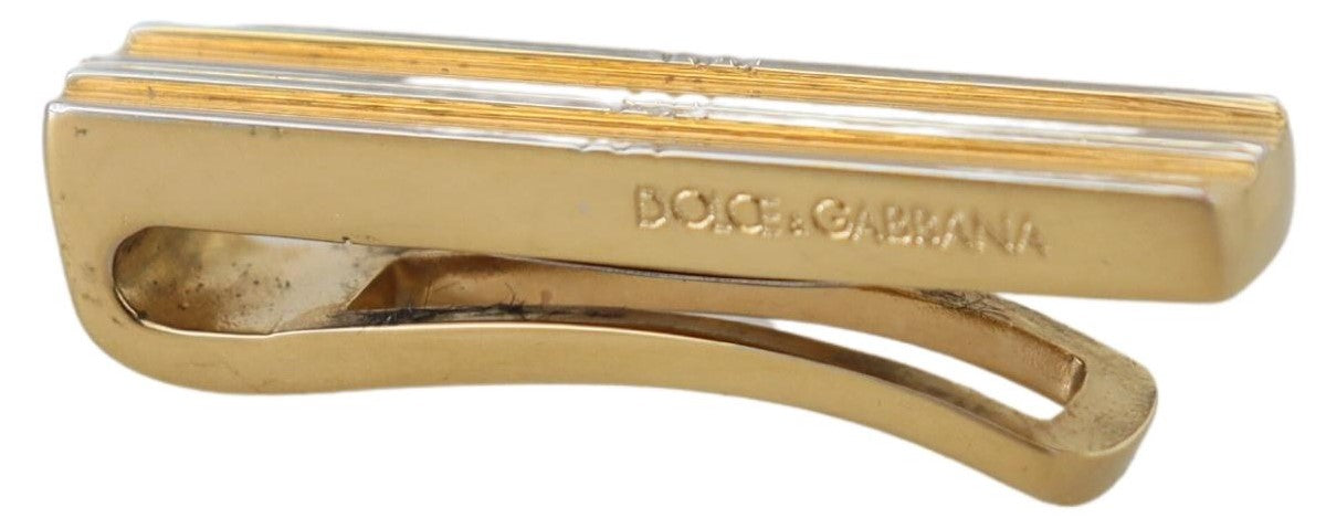 Dolce & Gabbana Guld Sølv Logo Herre Slips Holder