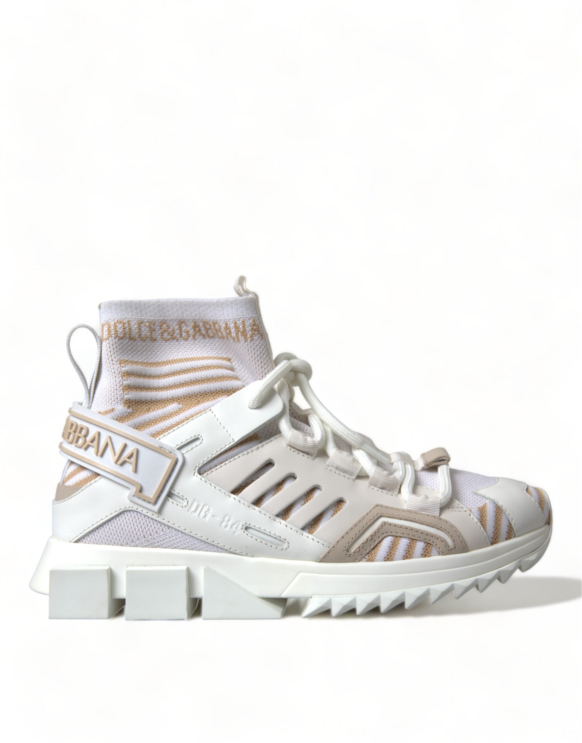 Dolce & Gabbana Hvid Beige Sneakers