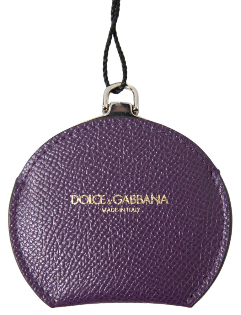 Billede af Dolce & Gabbana Lilla Skind Læder Spejl Holder