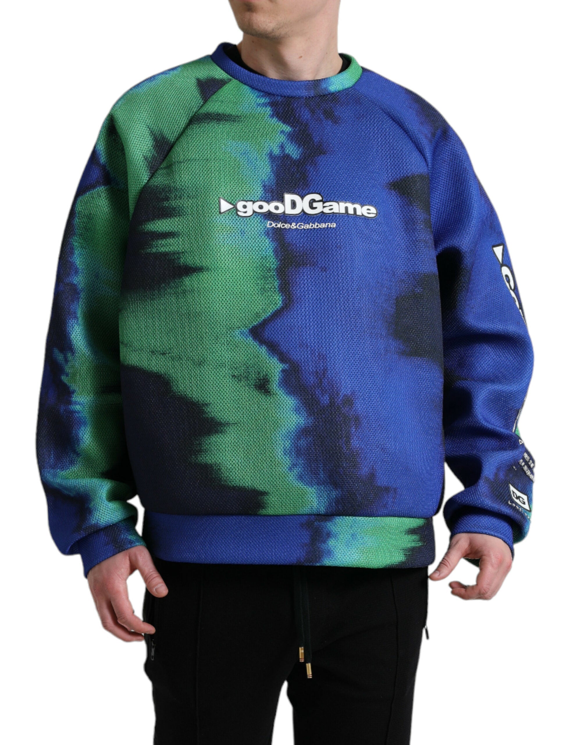 Dolce & Gabbana Multifarve Logo Pullover Sweater