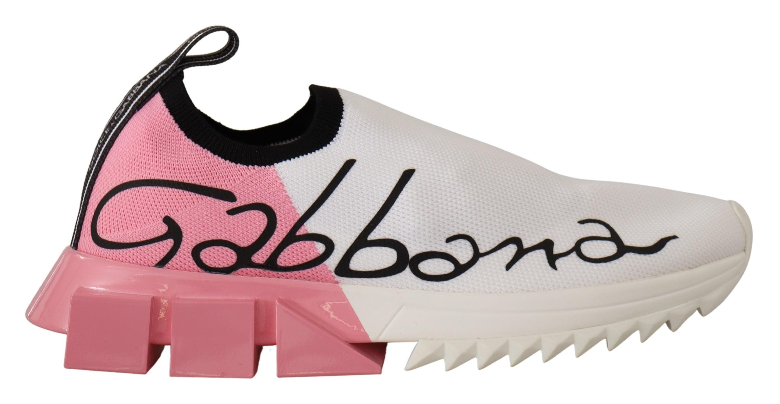 Dolce & Gabbana Pink Hvid Sorrento Sneakers