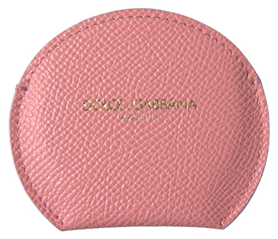 Dolce & Gabbana Pink Skind Læder Spejl Holder