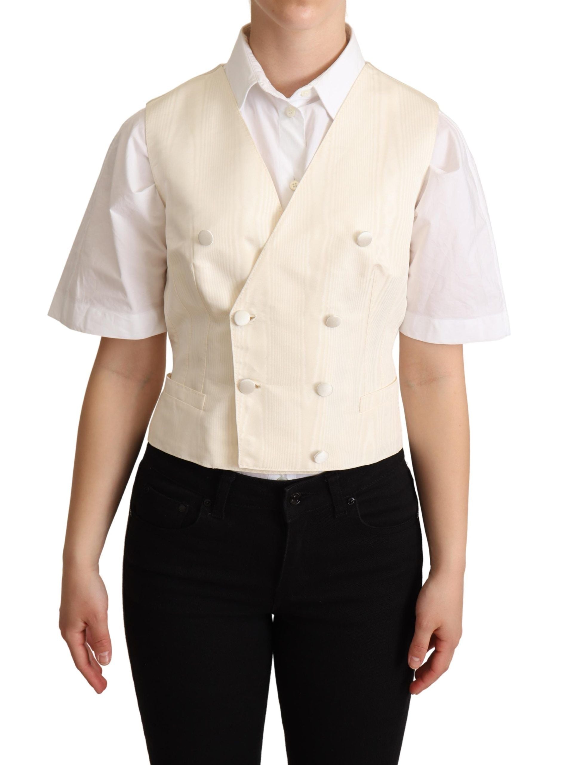 Dolce & Gabbana Silke Sleeveless Waistcoat Vest