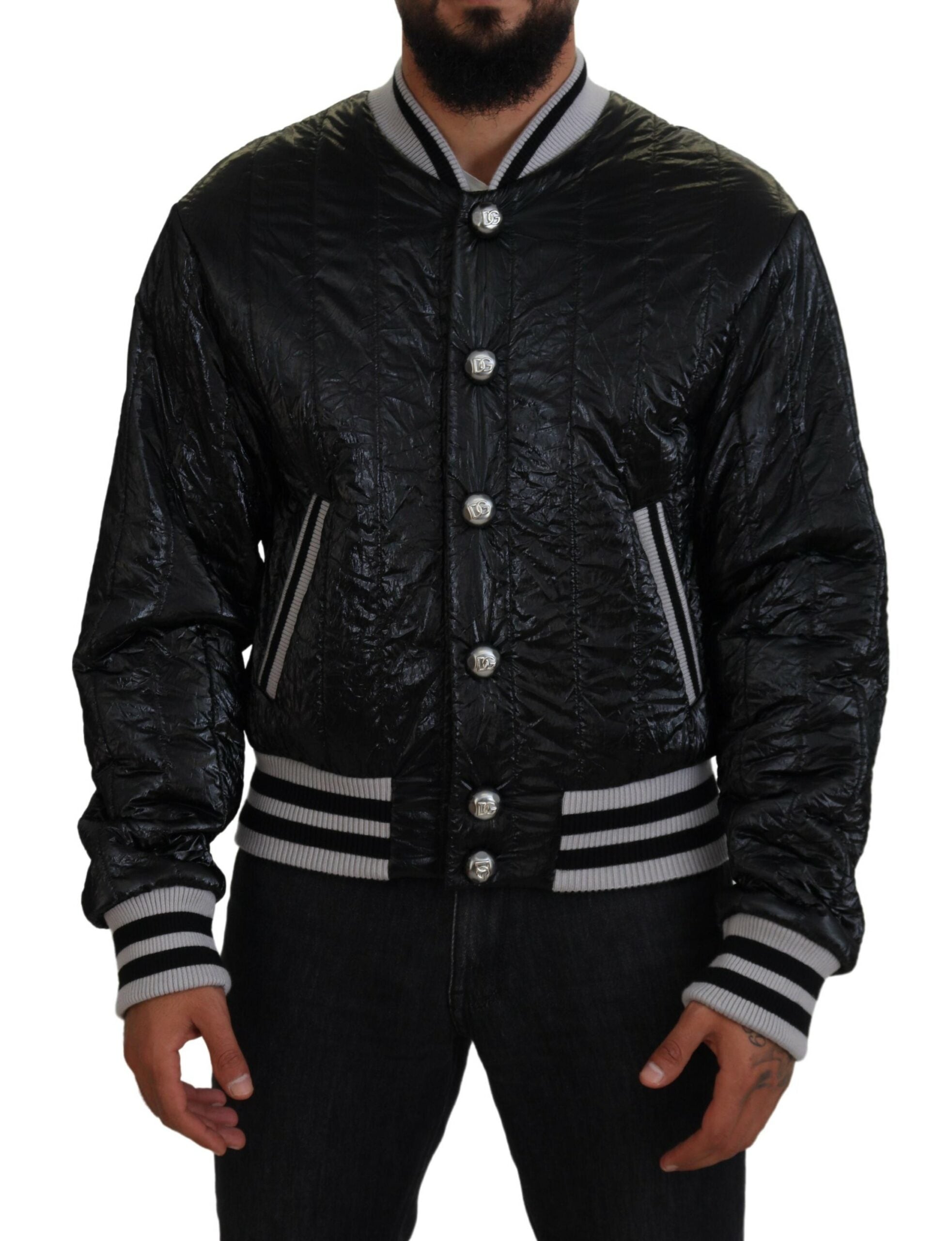 Dolce & Gabbana Sort DG Logo Bomber Jakke & Frakke