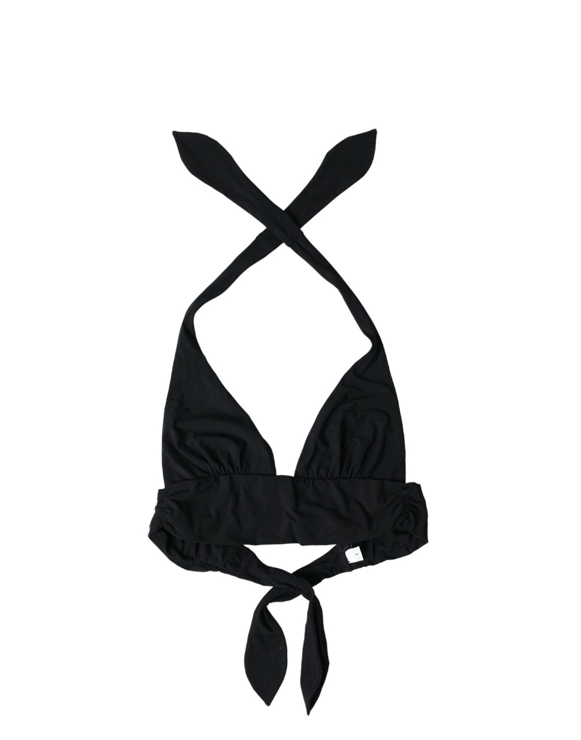 Billede af Dolce & Gabbana Sort Nylon Svømme Top Bikini