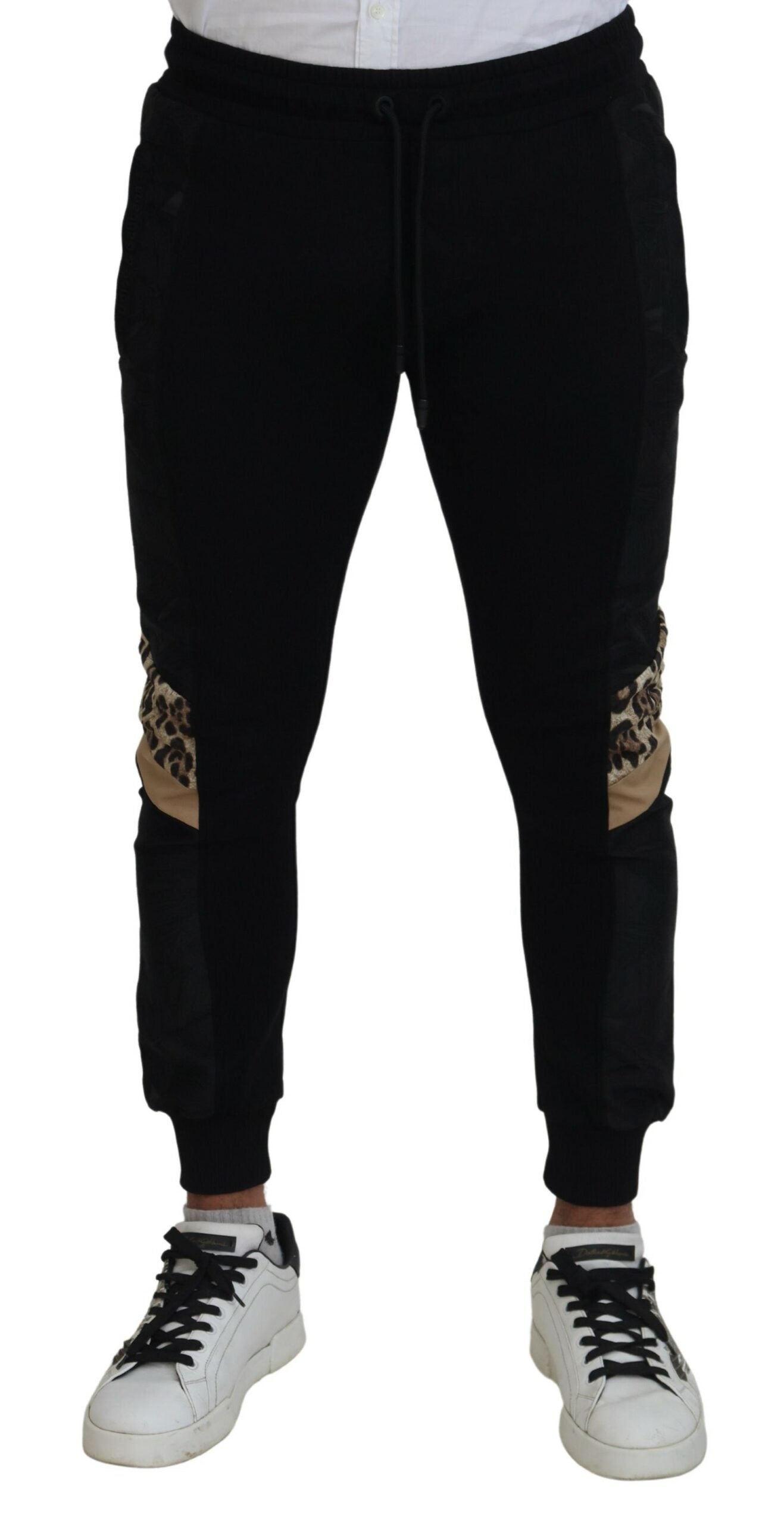 4: Dolce & Gabbana Sort Polyester Herre Joggingbukser