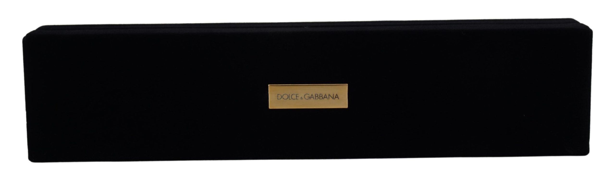 13: Dolce & Gabbana Sort Velvet Logo Plaque Storage Bracelet Jewelry Box