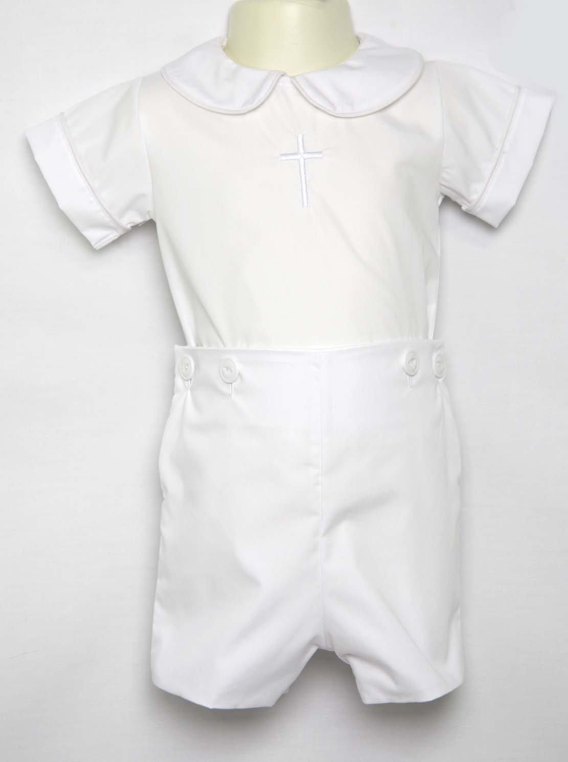 baby boy white christening outfit