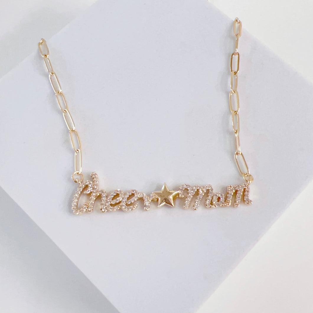 Cheer Mom Gold Necklace