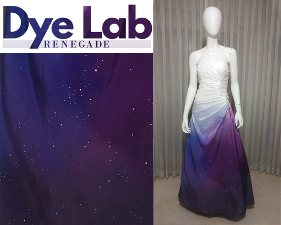 space celestial galactic wedding dress ombre dip dye
