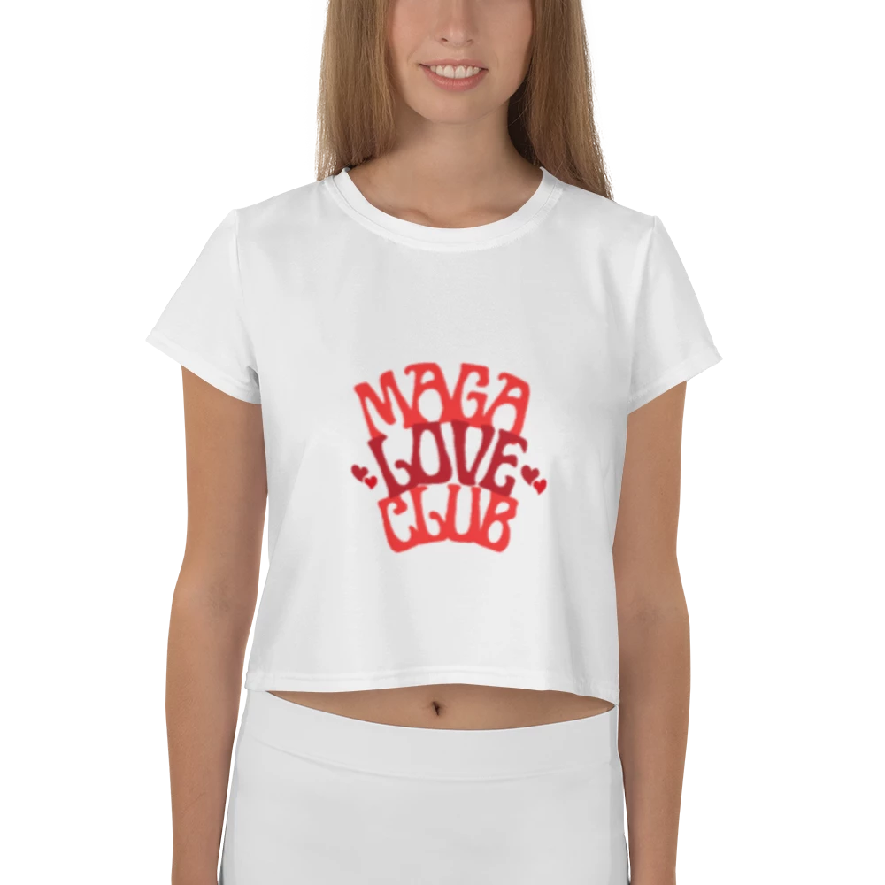 Maga Love Club All-Over Print Crop Tee Maga Love Club All-Over Print Crop Tee