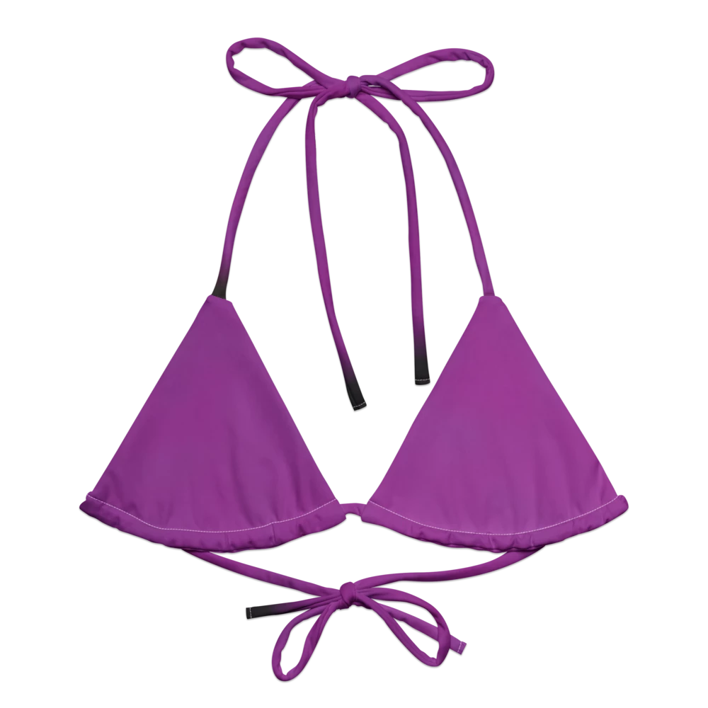 All-Over Print Recycled Padded String Bikini Top All-Over Print Recycled Padded String Bikini Top