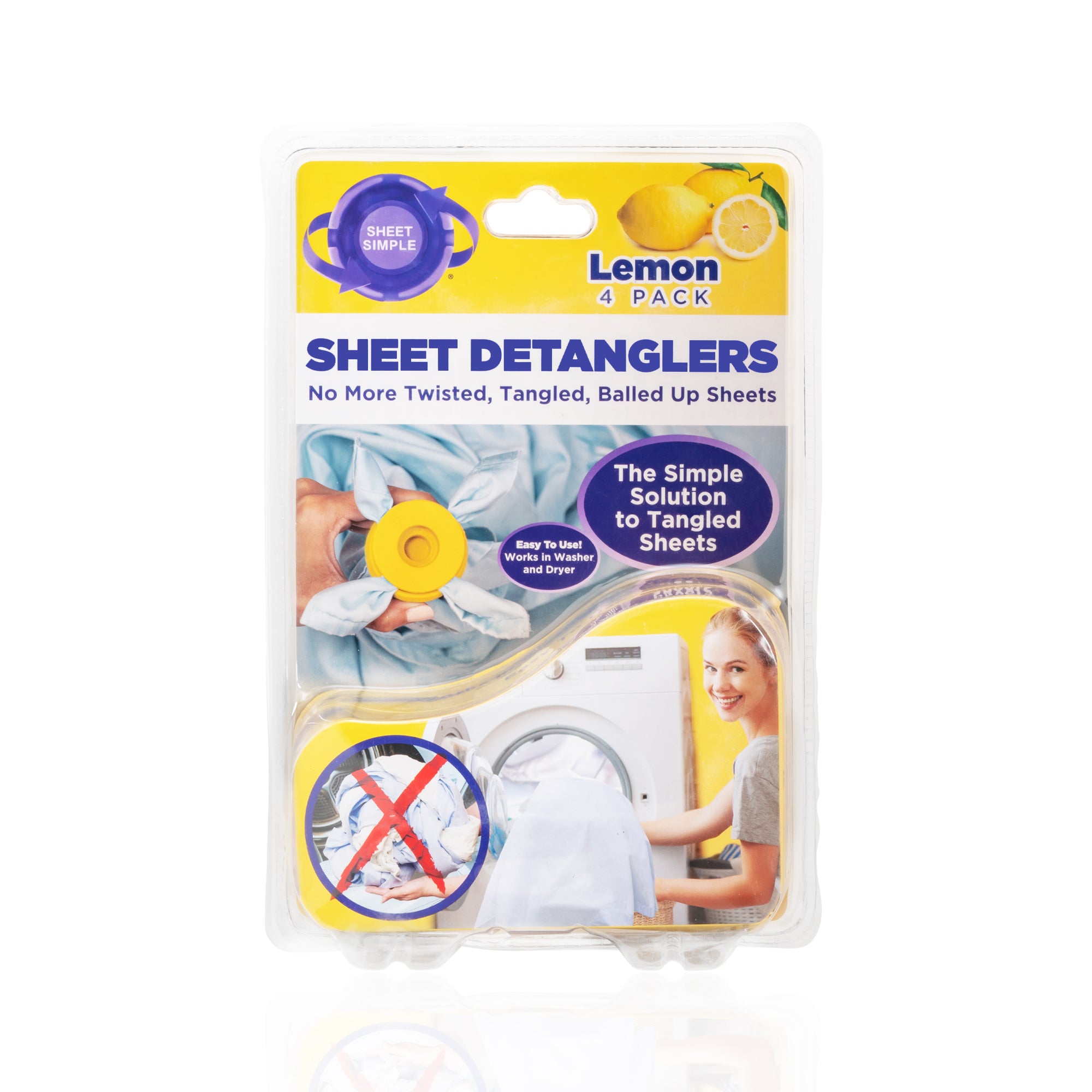  Sheet Simple Bed Sheet Laundry Detangler, No More Wads,  Twisted, Tangled, Balled Up Sheets, Works in Washer & Dryer, for Flat or  Fitted Sheets