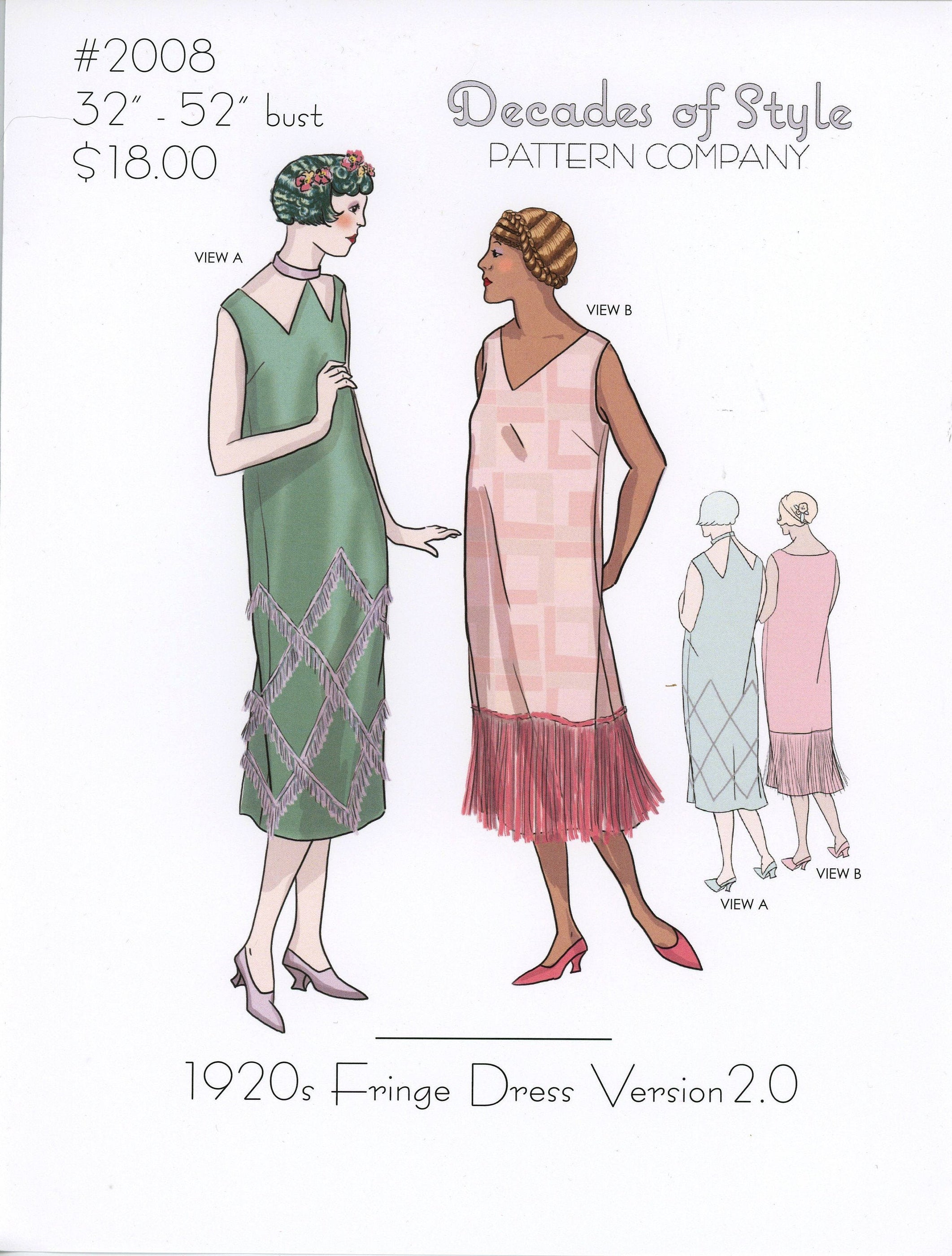 Fringe Dress 1920s 2.0 Sewing Pattern– Selvedge Studio