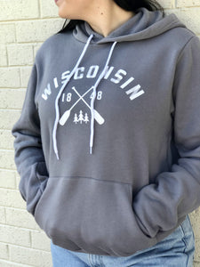 Wisconsin Paddle Unisex hoodie | 4 colors with a white design - Local Delivery