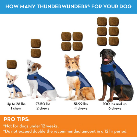 ThunderWunders Calming Chew Directions for Use