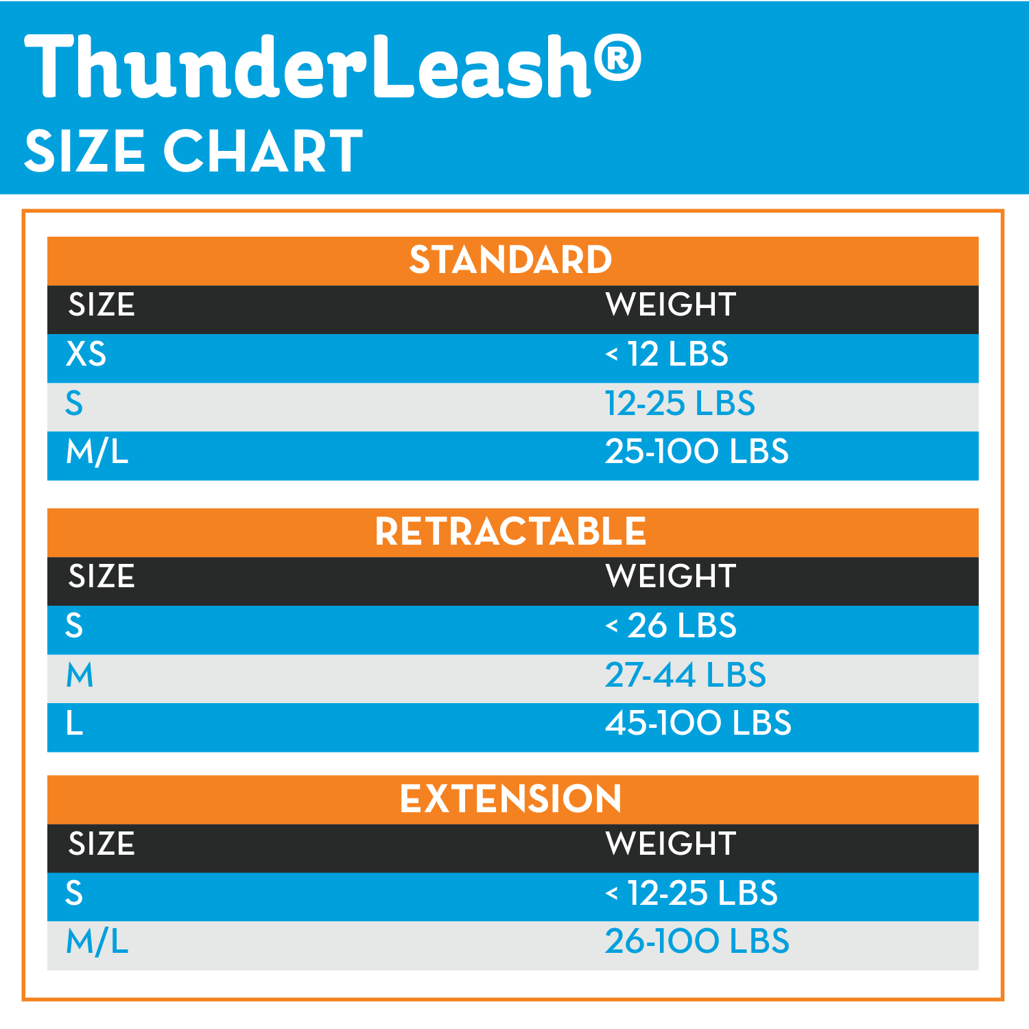 thunder leash retractable